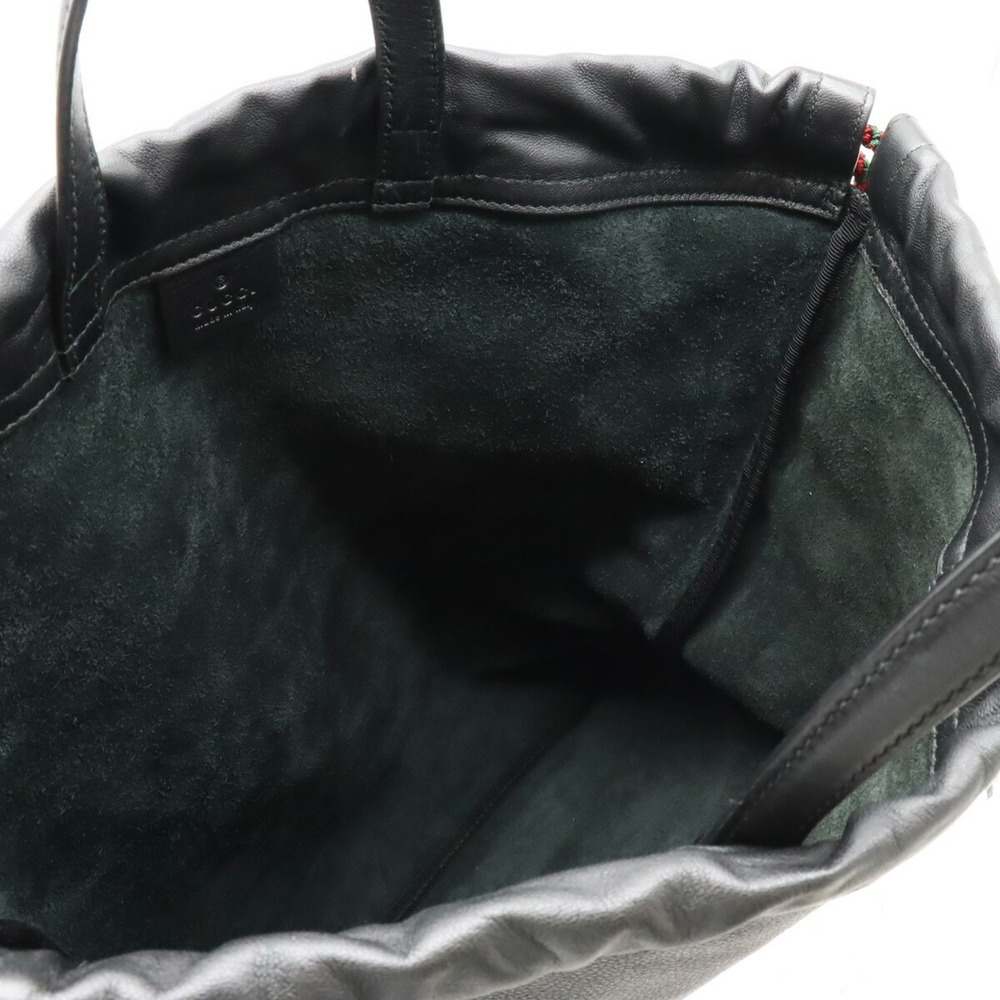 Gucci Print Drawstring Backpack Leather Black - image 5